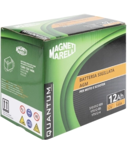 MAGNETI MARELLI BATTERIA MOTO E SCOOTER 12AH 12V 140A TECNOLOGIA AGM SIGILLATA POLO POSITIVO SINISTRO